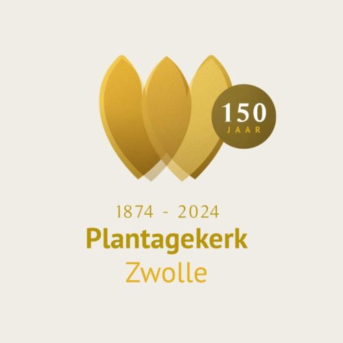 150 jaar Plantagekerk Zwolle - jubileum logo ontwerp vierkant